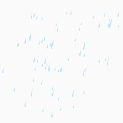 漂浮蓝色雨滴