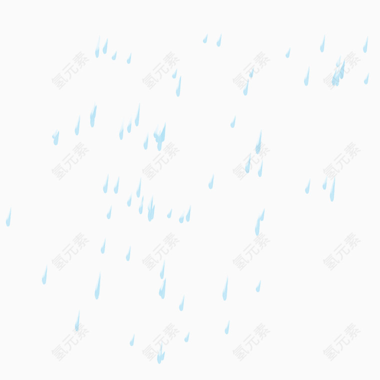 漂浮蓝色雨滴