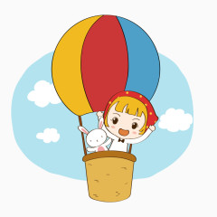 卡通热气球