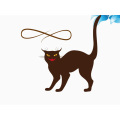 万圣节野猫素材