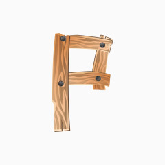 木纹英文字母字体P
