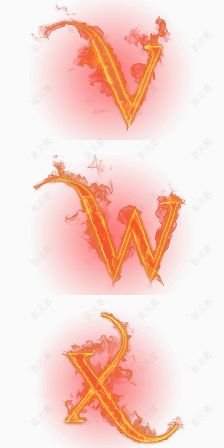 火焰字母燃烧