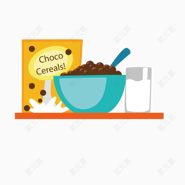 矢量食物和牛奶