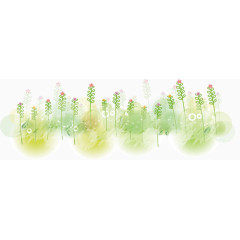 手绘小草花朵