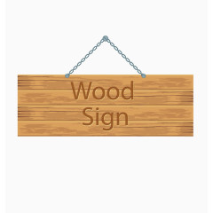 矢量木质吊牌