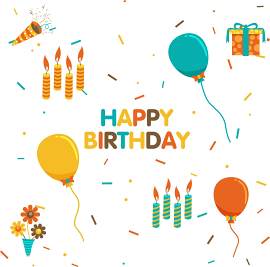 气球图片_装饰素材_五彩纸屑下载