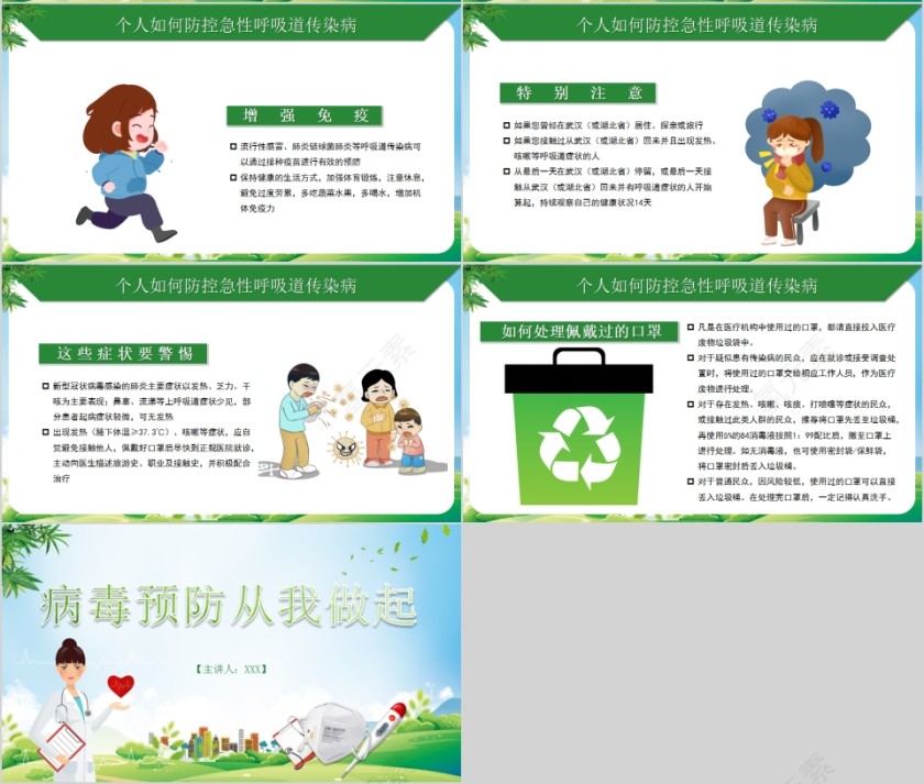 如何预防新型冠状病毒肺炎知识宣讲PPT模板第4张