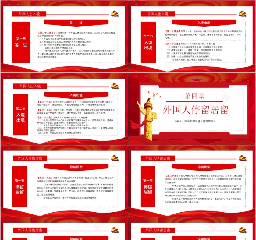 中华人民共和国出境入境管理法PPT模板第4张