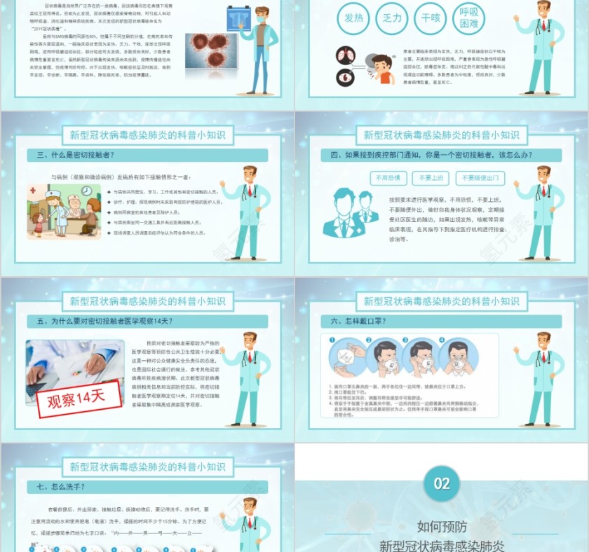 如何预防新型冠状病毒肺炎预防新冠肺炎主题班会PPT第2张