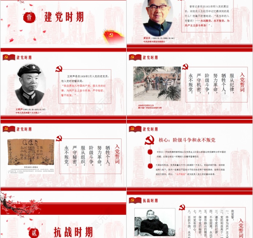 中国共产党入党誓词的历史沿革微党课课件第2张