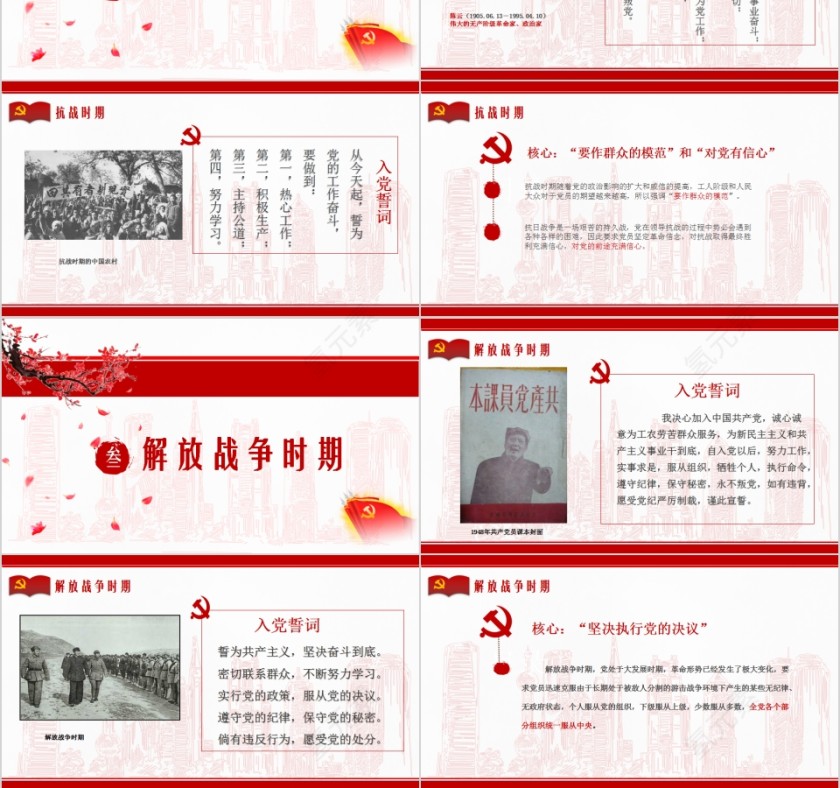 中国共产党入党誓词的历史沿革微党课课件第3张