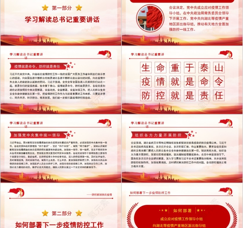 防控新冠肺炎疫情总书记会议精神学习解读PPT模板第2张