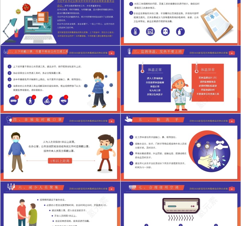 新型冠状病毒感染的肺炎疫情返工注意事项模板第2张