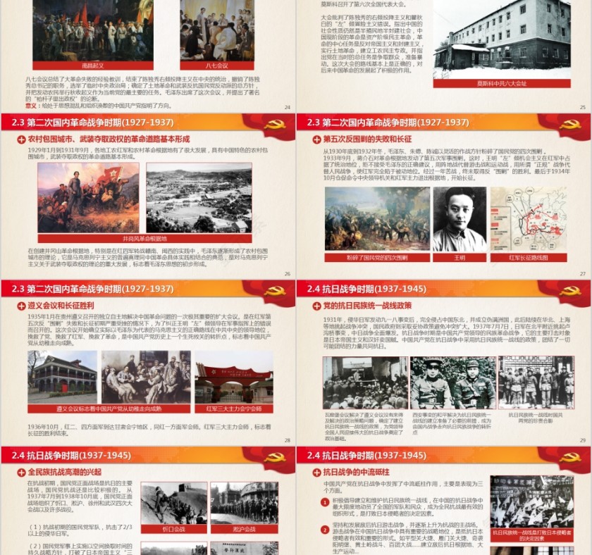 学党史知党情强党性党组织党课学习PPT模板第5张