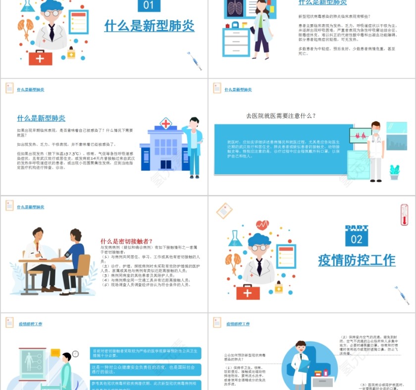 防控新型冠状病毒感染新型冠状病毒肺炎防治知识宣讲PPT模板第2张