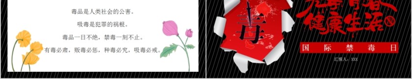 国际禁毒日主题宣传PPT模板第5张