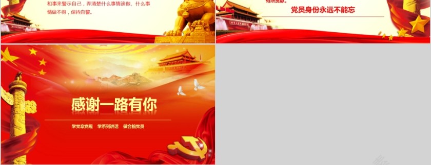 党员身份永远不能忘十九大精神学习解读PPT模板第9张