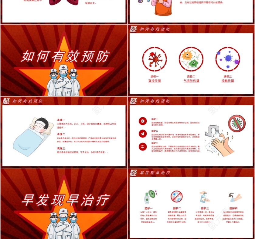 遏制疫情科学防治精准施策PPT模板第3张