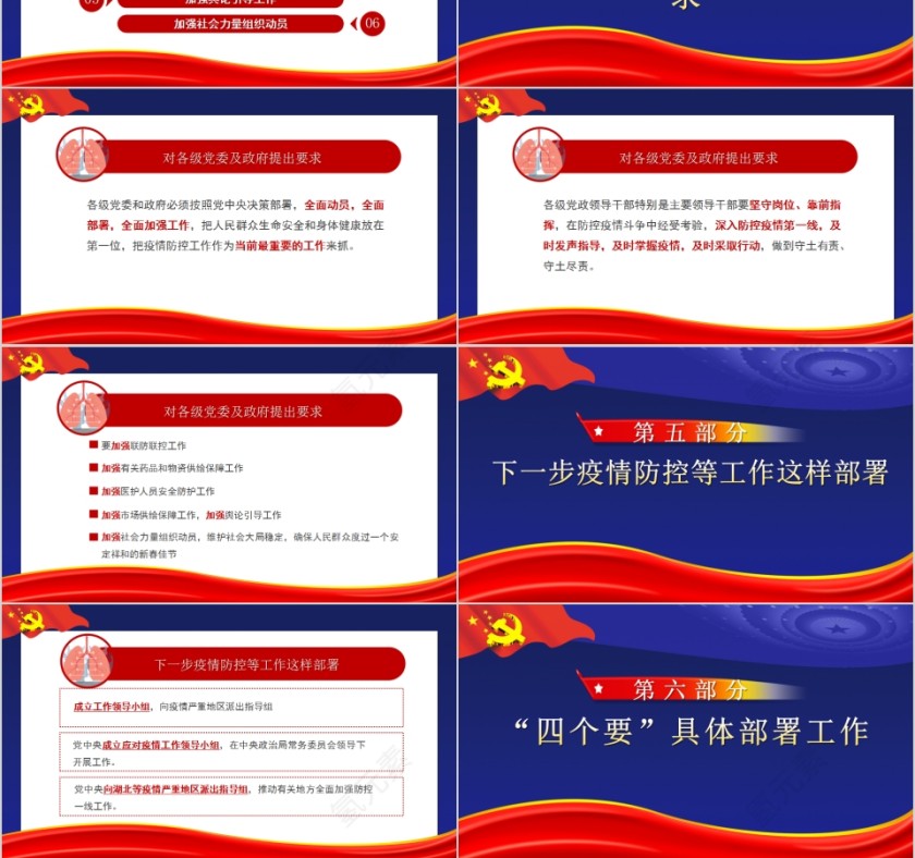 习近平对疫情防控做出超强部署PPT模板第3张