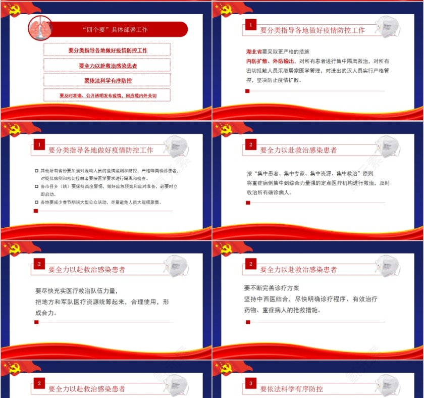 习近平对疫情防控做出超强部署PPT模板第4张