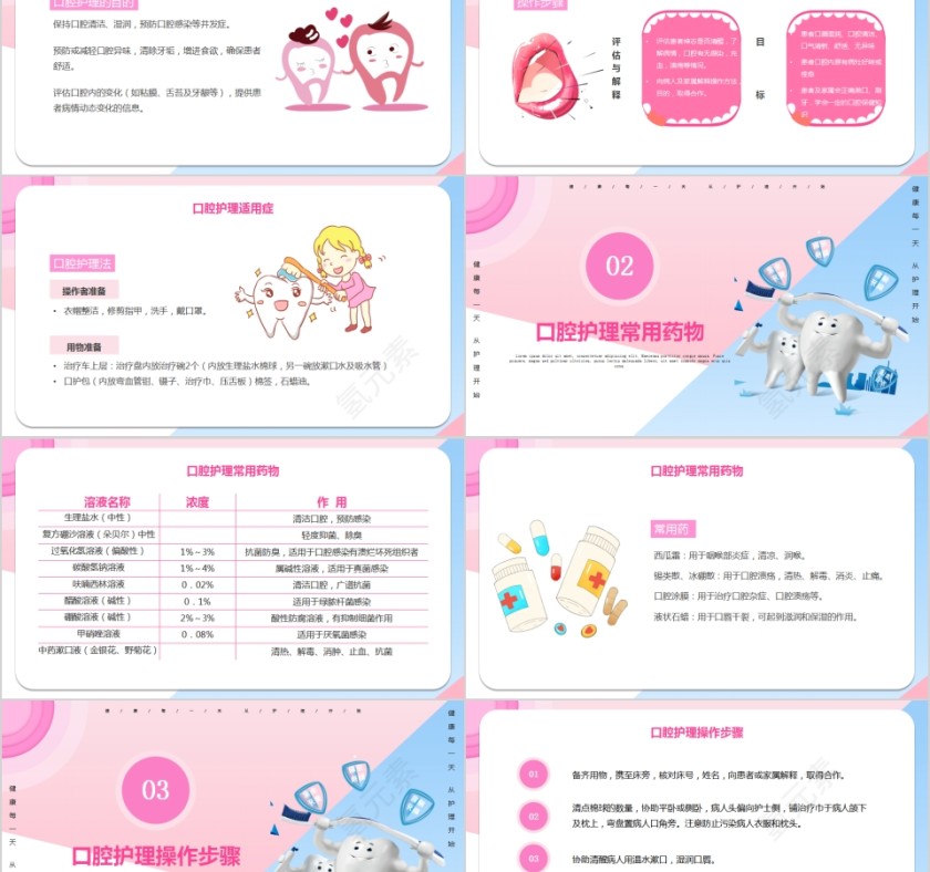 简约清新口腔牙科健康护理PPT模板第2张