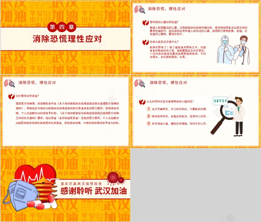 坚定打赢武汉疫情战役如何预防新冠病毒PPT模板第4张