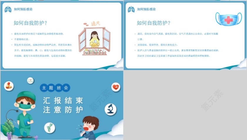 新型冠状病毒预防与治疗知识预防新冠肺炎主题班会PPT第4张