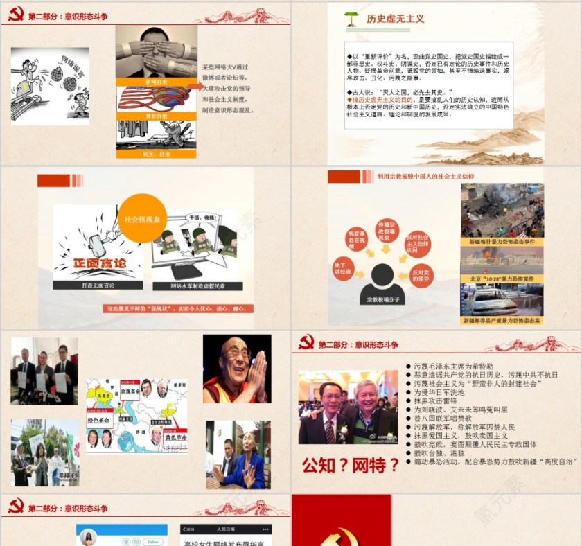 意识形态专题党课PPT模板第4张