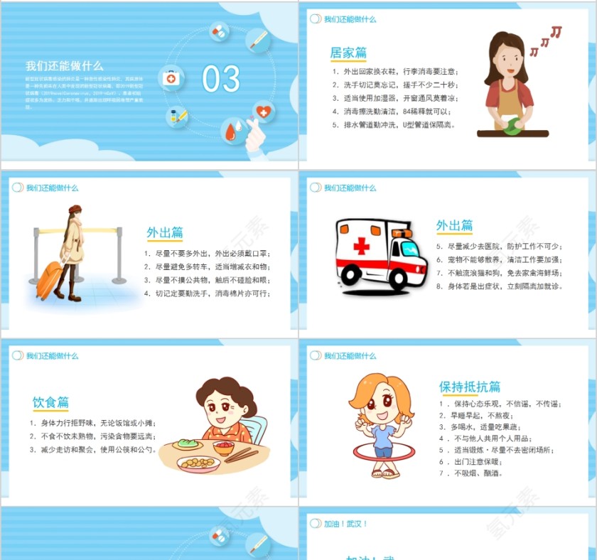 抗击新型冠状病毒肺炎预防肺炎感染PPT模板第4张