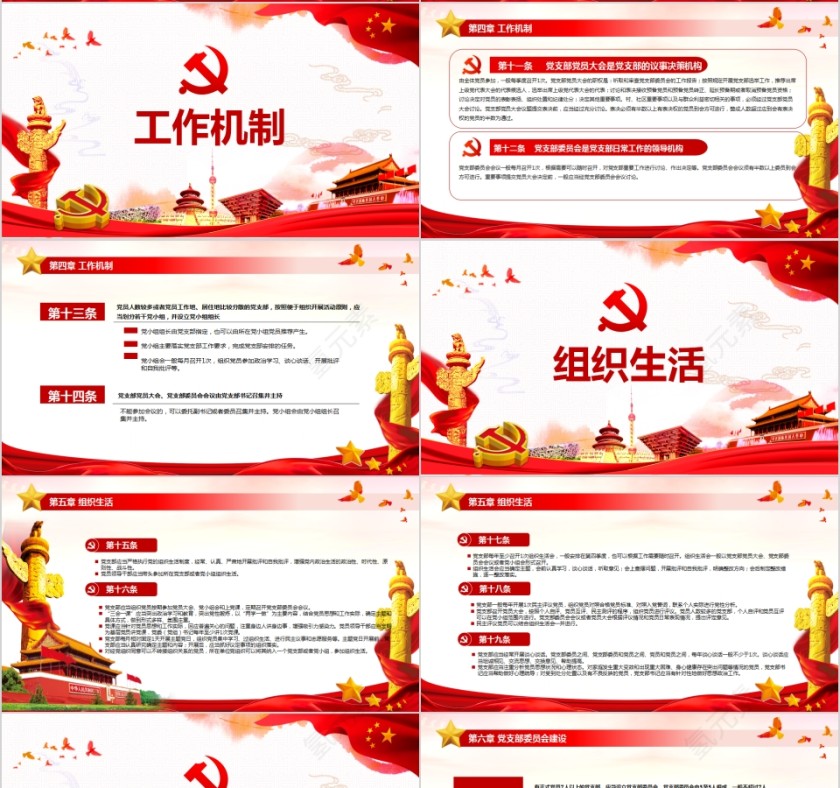 中国共产党支部工作条例逐条解读PPT模板第4张