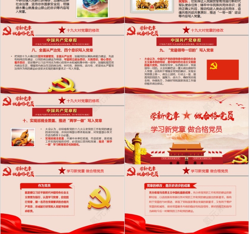 学新党章做合格党员全方位解读新党章PPT模板第3张