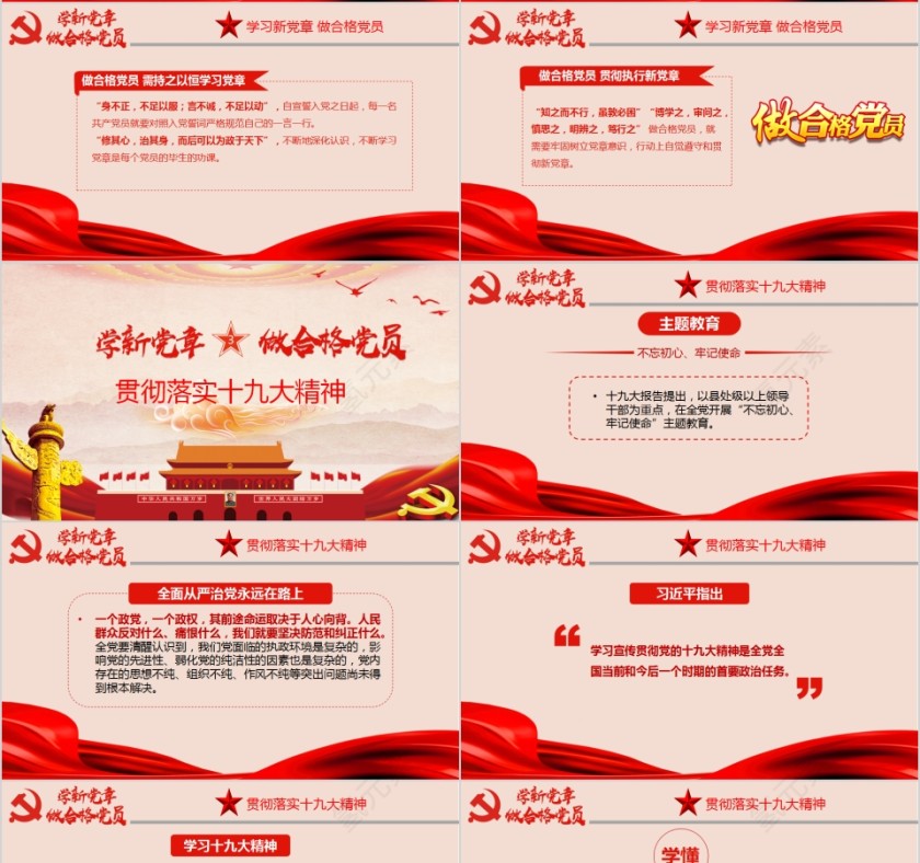 学新党章做合格党员全方位解读新党章PPT模板第4张