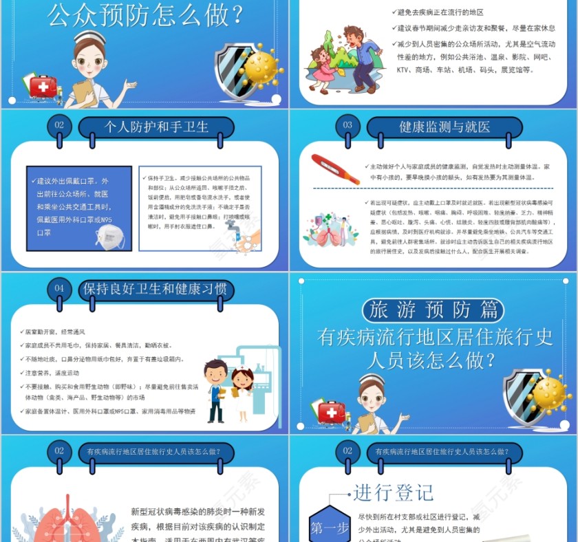 武汉新型冠状病毒预防新型冠状病毒肺炎防治知识宣讲PPT模板第2张