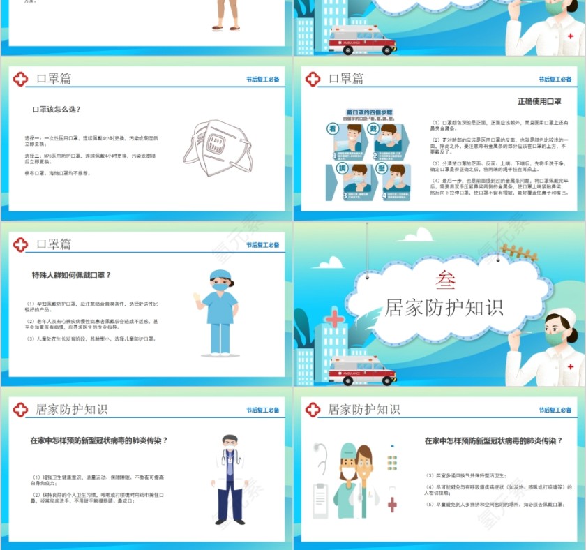 节后复工新冠肺炎个人防护知识PPT模板第3张
