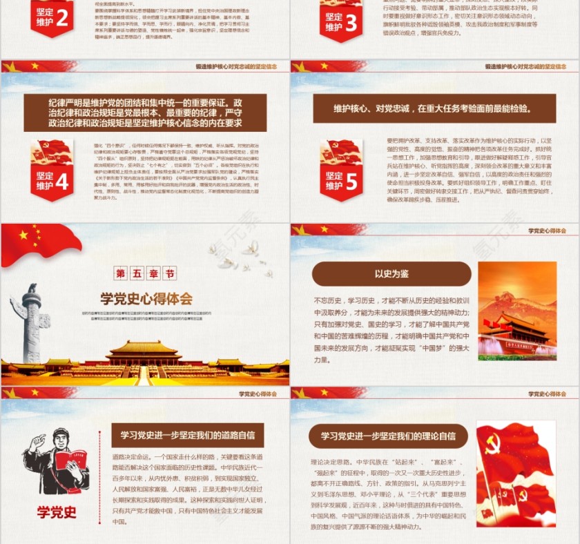 辉煌的历程中国共产党党史PPT模板第9张