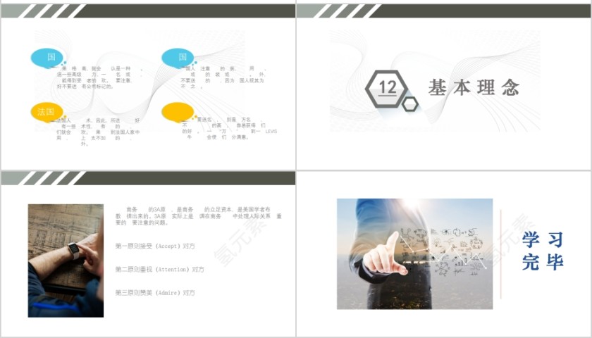 商务大气公司商务礼仪培训PPT模板第7张