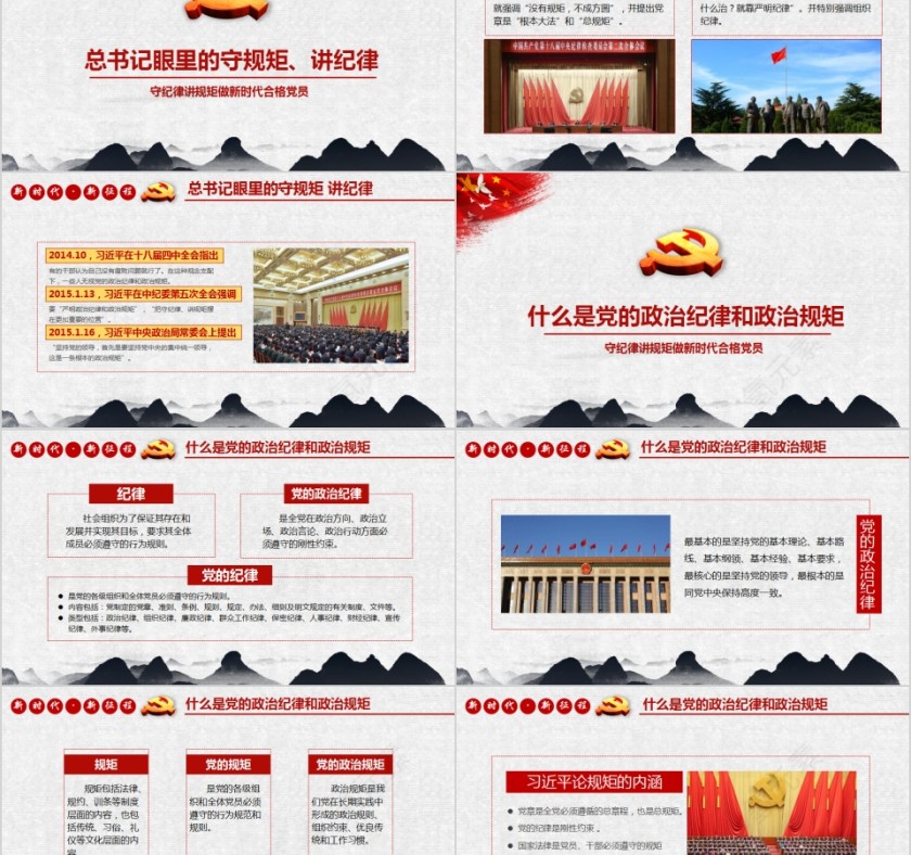 守纪律讲规矩做新时代合格党员PPT第2张