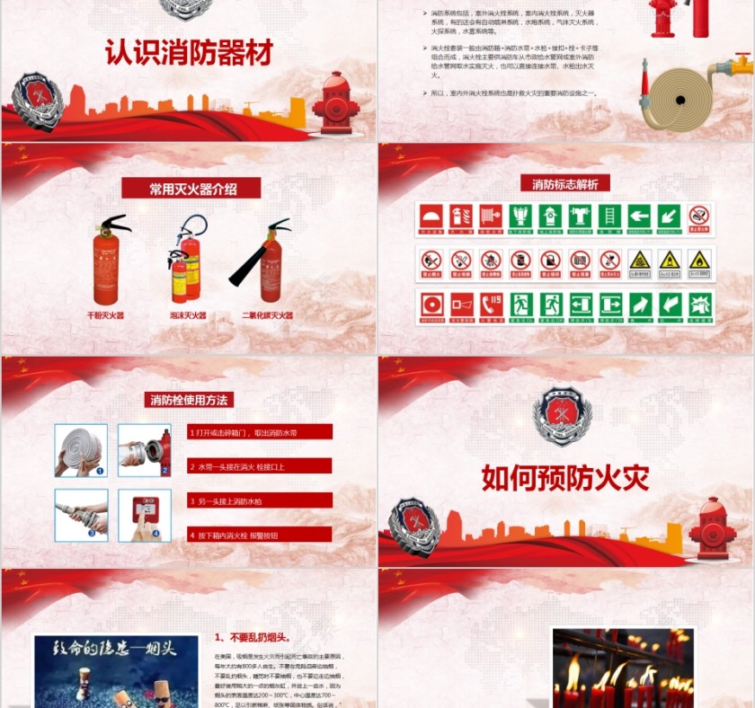 校园安防消防安全知识PPT模板第2张