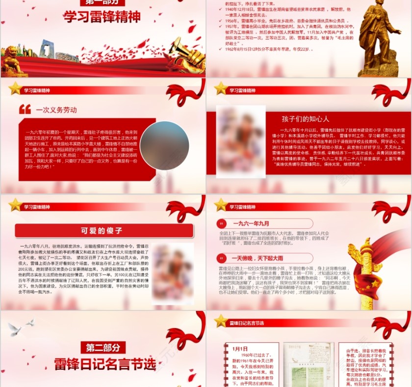 榜样的力量学习雷锋纪念日专题PPT模板第2张