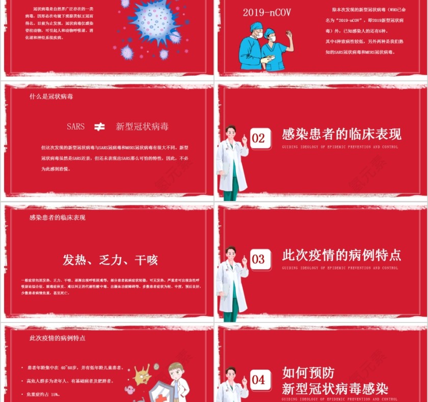 一起战胜新型冠状肺炎疫情防控知识介绍PPT模板第2张