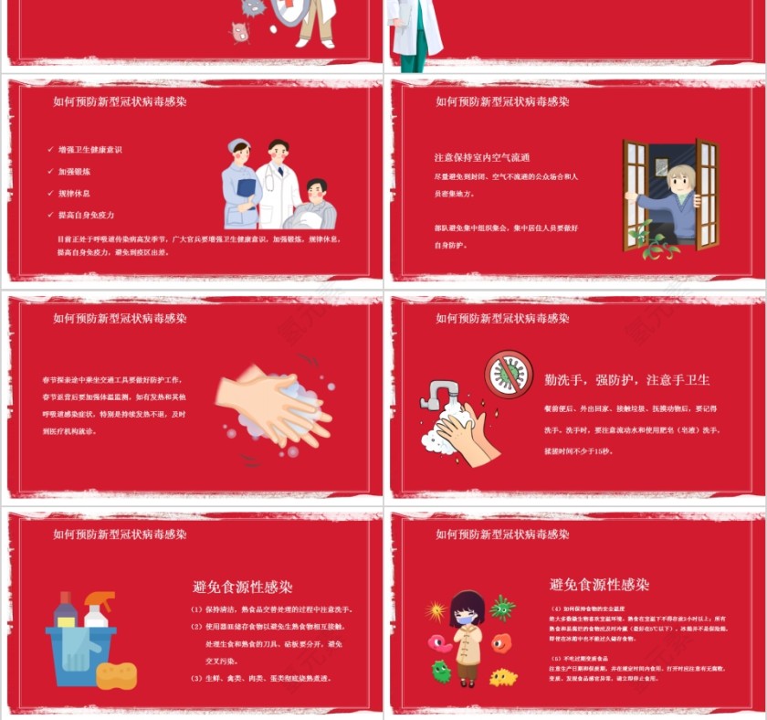 一起战胜新型冠状肺炎疫情防控知识介绍PPT模板第3张