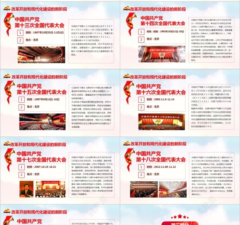 中国共产党党史98年光辉的历程PPT模板第7张