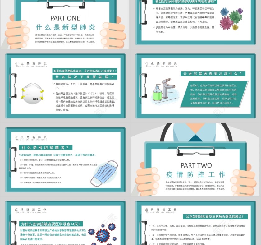 防控新型冠状病毒感染新型肺炎防治知识宣讲PPT模板第2张
