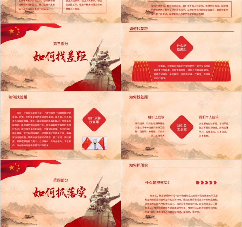 不忘初心牢记使命党政教育主题党课PPT模板第3张