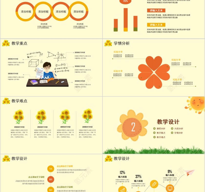清新黄色教师说课教学课件说课大赛PPT第2张