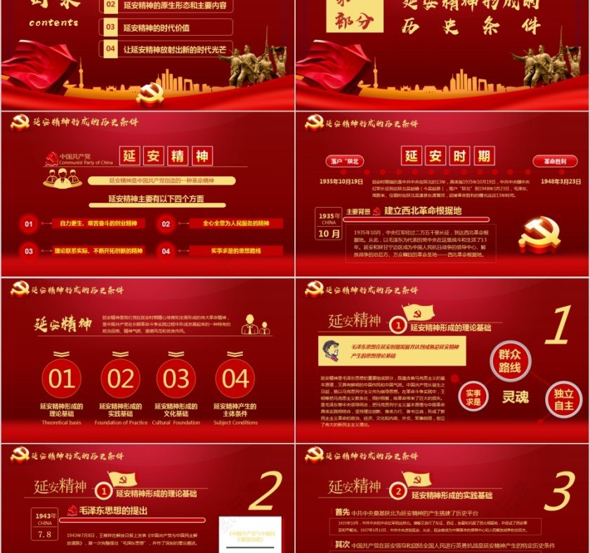 传承红色经典弘扬延安精神放射出新的时代光芒PPT模板第2张