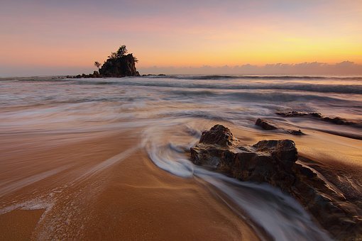 海景,议案,海洋,波,运动,海滩,海,免費的照片,免费图片