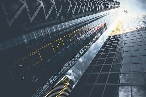 摩天大楼,结构,直升机,英格兰,英国,现代,城市,外墙,玻璃,玻璃,高