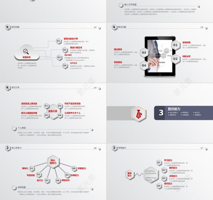 时尚个人求职竞聘简历PPT模板第3张