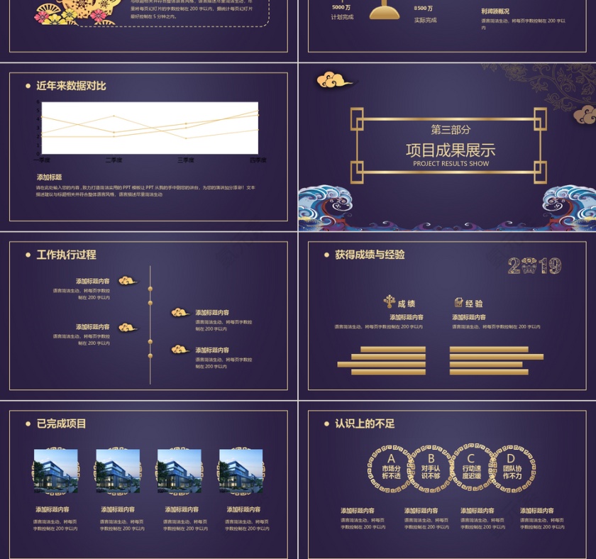 中国风大气猪年PPT模板第3张
